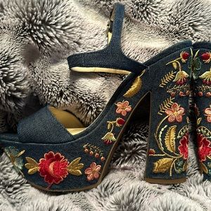 Jessica Simpson Indigo Blue Dressy Heels